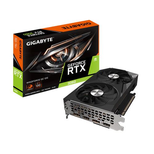 GIGABYTE GeForce RTX 3060 WINDFORCE OC 12G (rev. 2.0) NVIDIA 12 GB GDDR6 GIGABYTE GeForce RTX 3060 WINDFORCE OC 12G (rev. 2.0) NVIDIA 12 GB GDDR6